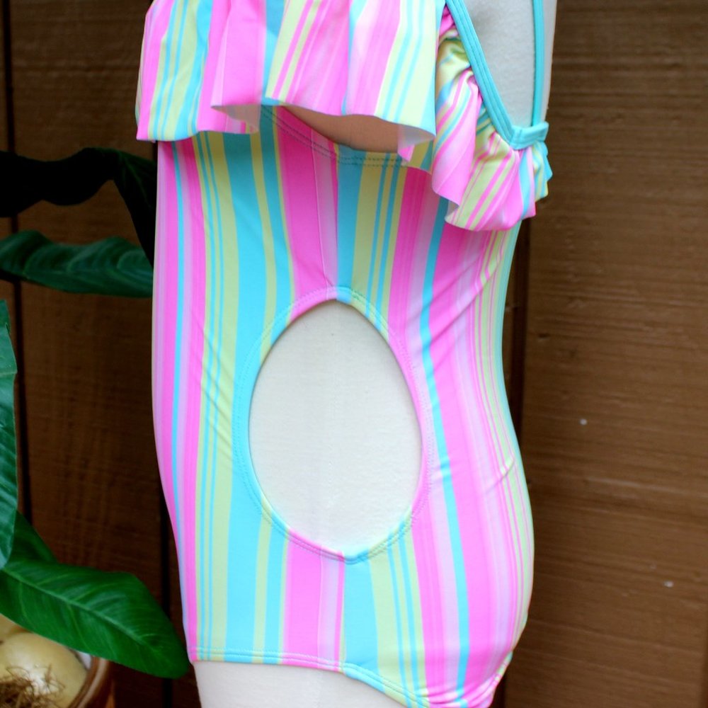 Wonder Nation One Piece Swimsuit Girls Size 7/8 - Picture 7 of 16